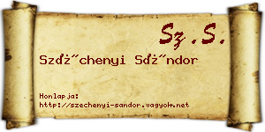 Széchenyi Sándor névjegykártya