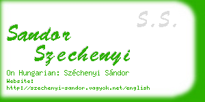 sandor szechenyi business card