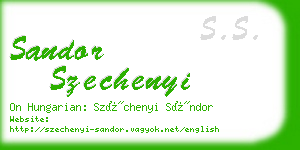 sandor szechenyi business card